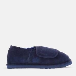NEW LAMO women's closed toe heel wrap bootie wide slippers in navy